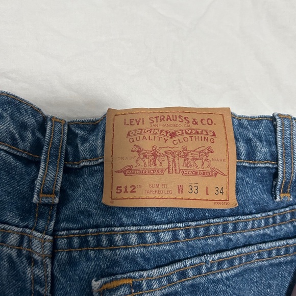 Levi's Blue Denim Cutoff Shorts - Picture 2 of 2